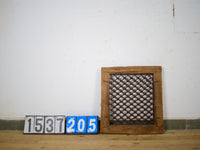 Vintage Wooden Iron Metal Indian Jali Window Frame