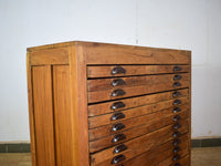 Vintage Printers Letterpress Print Makers Tray Drawers Cabinet
