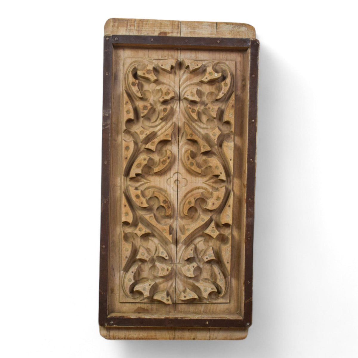 Vintage Rustic Architectural Wooden Carved Mould Board Wall Art