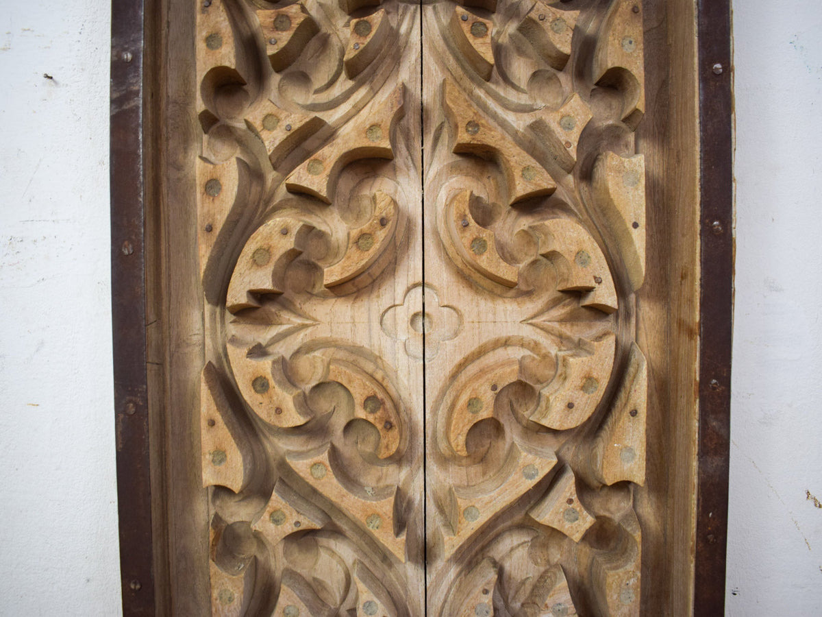 Vintage Rustic Architectural Wooden Carved Mould Board Wall Art