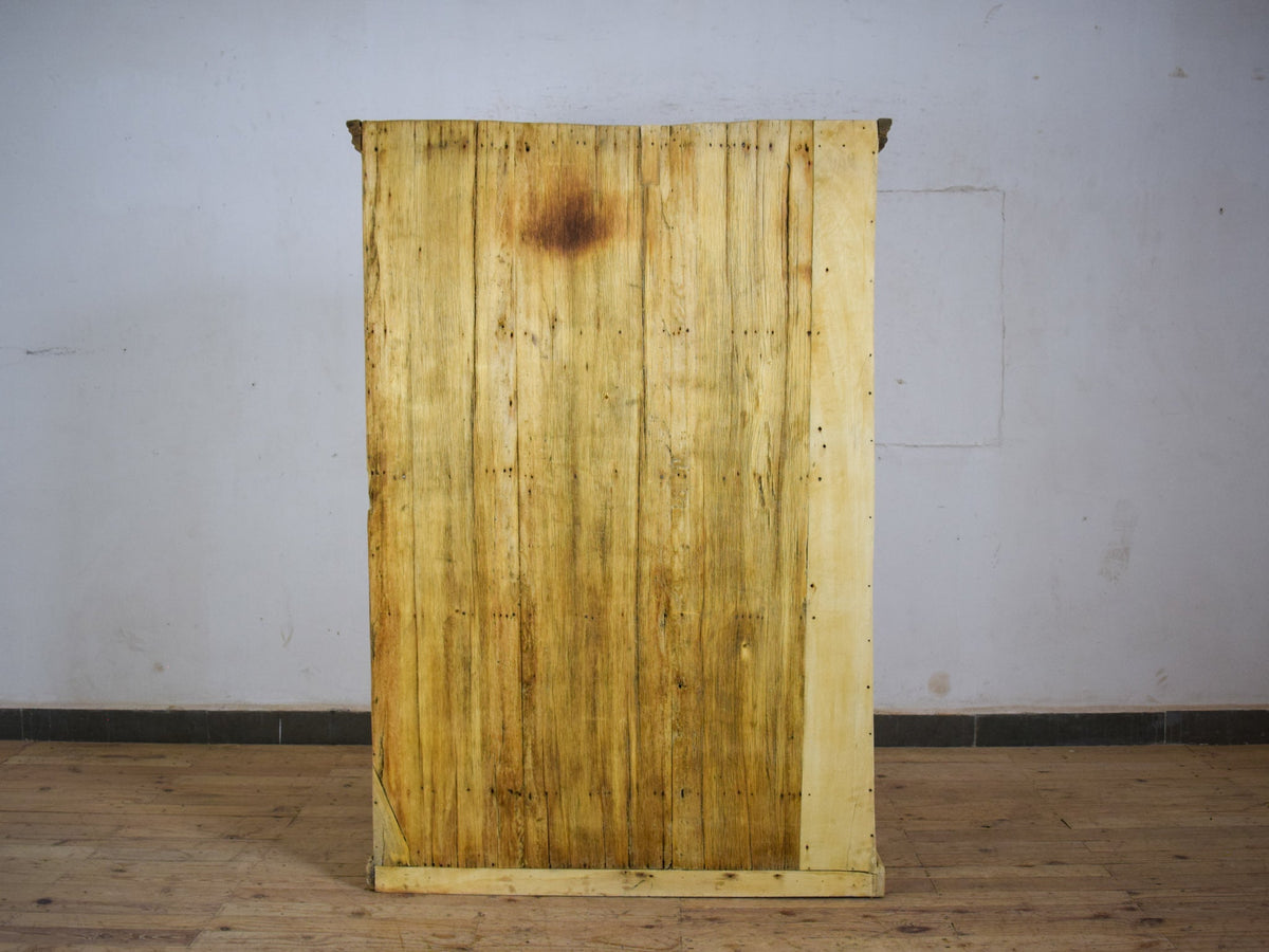 Vintage Rustic Bleached Wood Housekeepers Cupboard Cabinet Storage