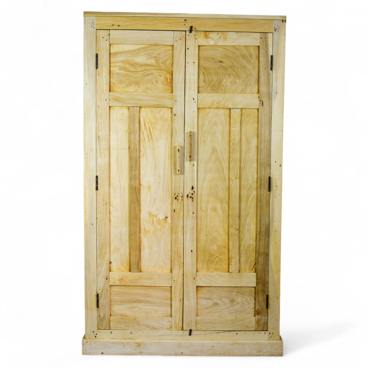 Vintage Rustic Bleached Wood Fitted Interior Cupboard Cabinet Storage