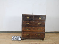 Vintage Antique Anglo-Indian Campaign Chest of Drawers