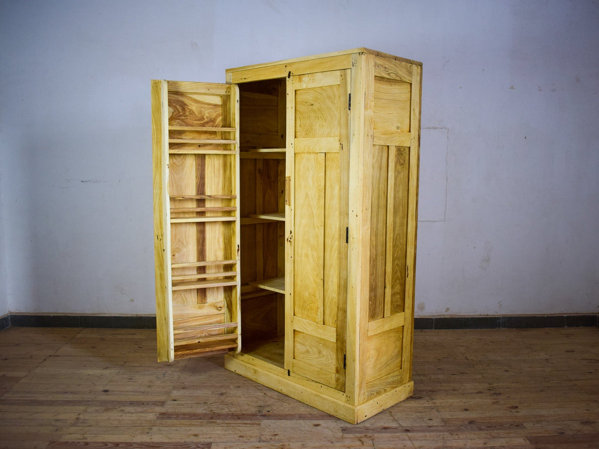 Vintage Rustic Bleached Wood Fitted Interior Cupboard Cabinet Storage
