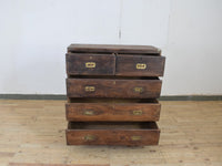 Vintage Antique Anglo-Indian Campaign Chest of Drawers