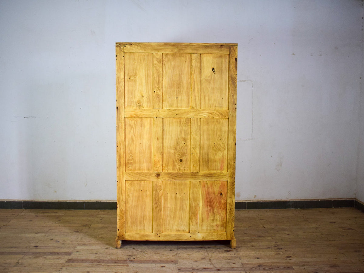 Vintage Rustic Bleached Wood Fitted Interior Cupboard Cabinet Storage
