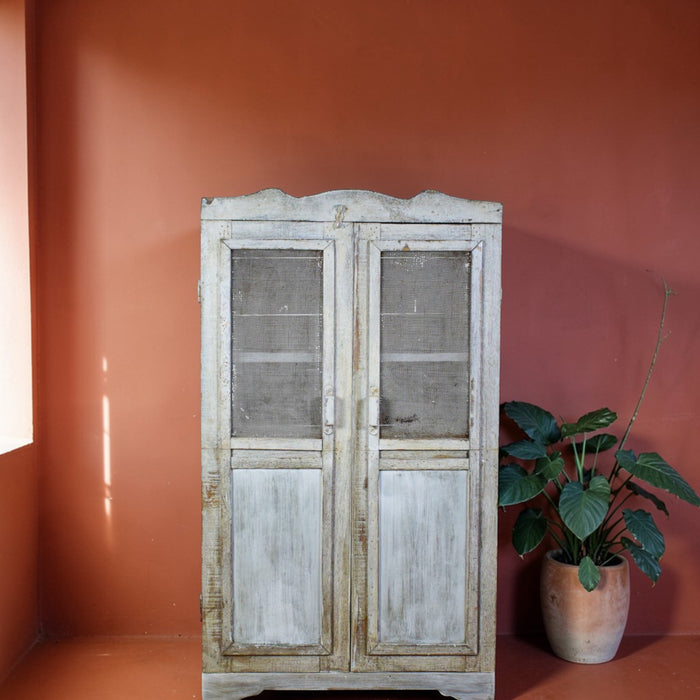 Vintage Painted Rustic Kitchen Cupboard Cabinet