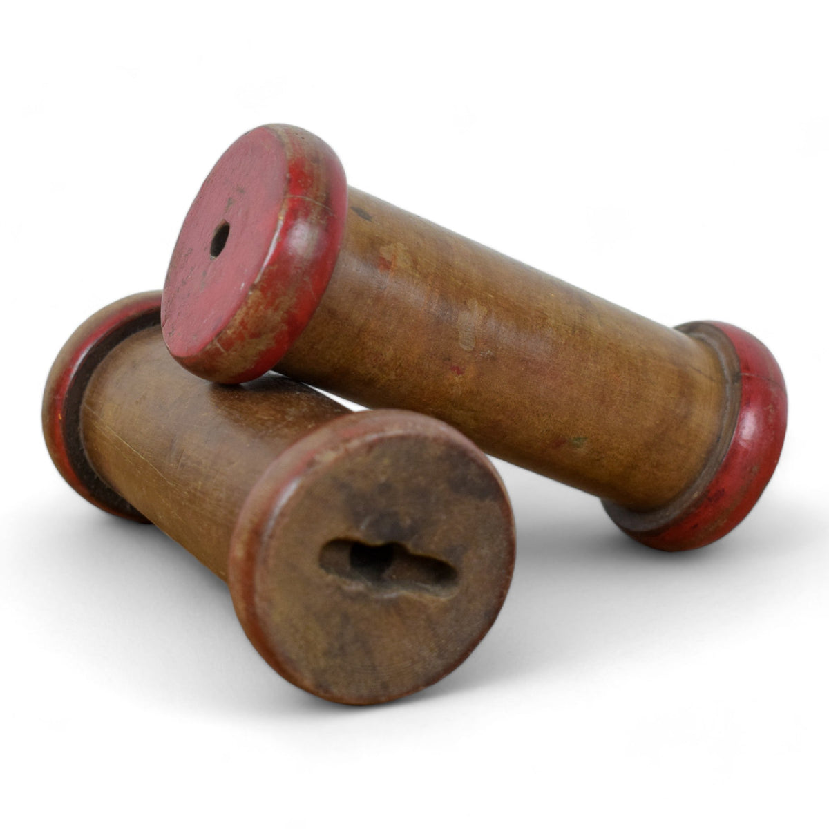 Set of 10 Vintage Wooden Bobbins Bobbin Reels