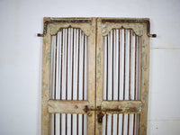 Pair of Antique Vintage Indian Doors Shutters