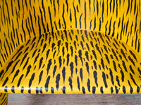 Pair of Indian Wooden Carved Hand Painted Vintage Style Tiger Chairs