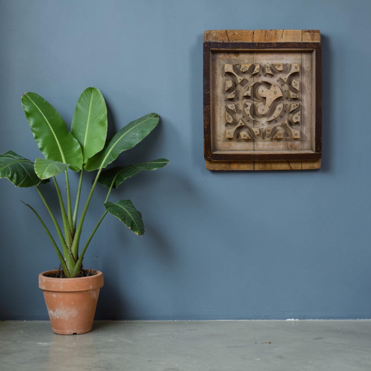 Vintage Rustic Architectural Wooden Carved Mould Board Wall Art