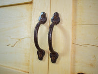 Vintage Rustic Bleached Wood Cupboard Cabinet Sideboard