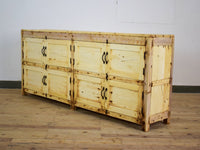 Vintage Rustic Bleached Wood Cupboard Cabinet Sideboard