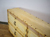 Vintage Rustic Bleached Wood Cupboard Cabinet Sideboard