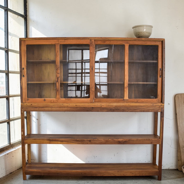 Vintage Rustic Wooden Sideboard Cupboard Dresser