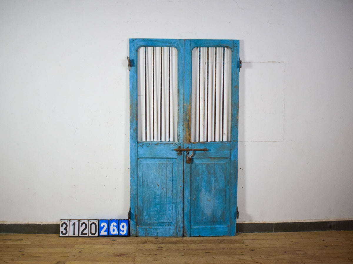 Pair of Antique Vintage Indian Doors Shutters