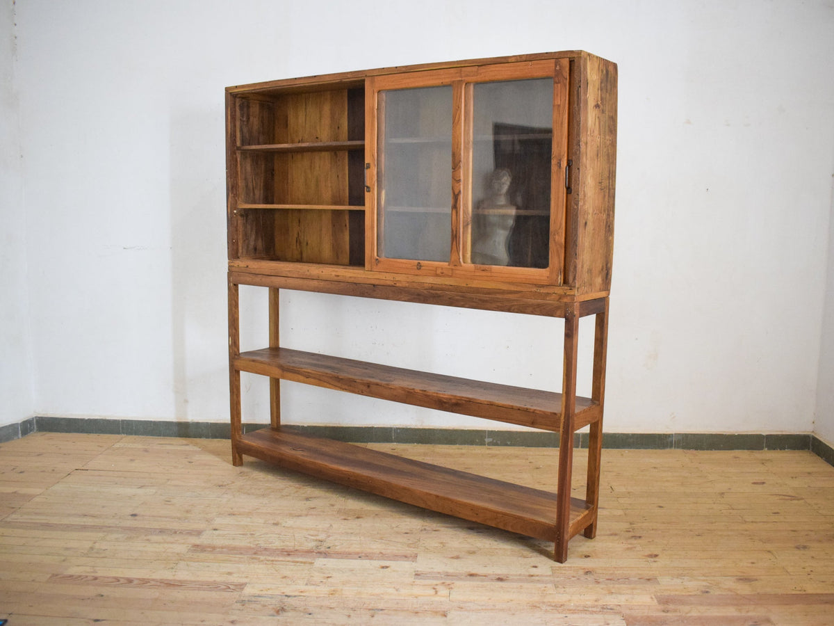 Vintage Rustic Wooden Sideboard Cupboard Dresser