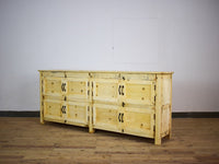 Vintage Rustic Bleached Wood Cupboard Cabinet Sideboard