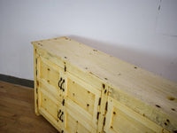 Vintage Rustic Bleached Wood Cupboard Cabinet Sideboard