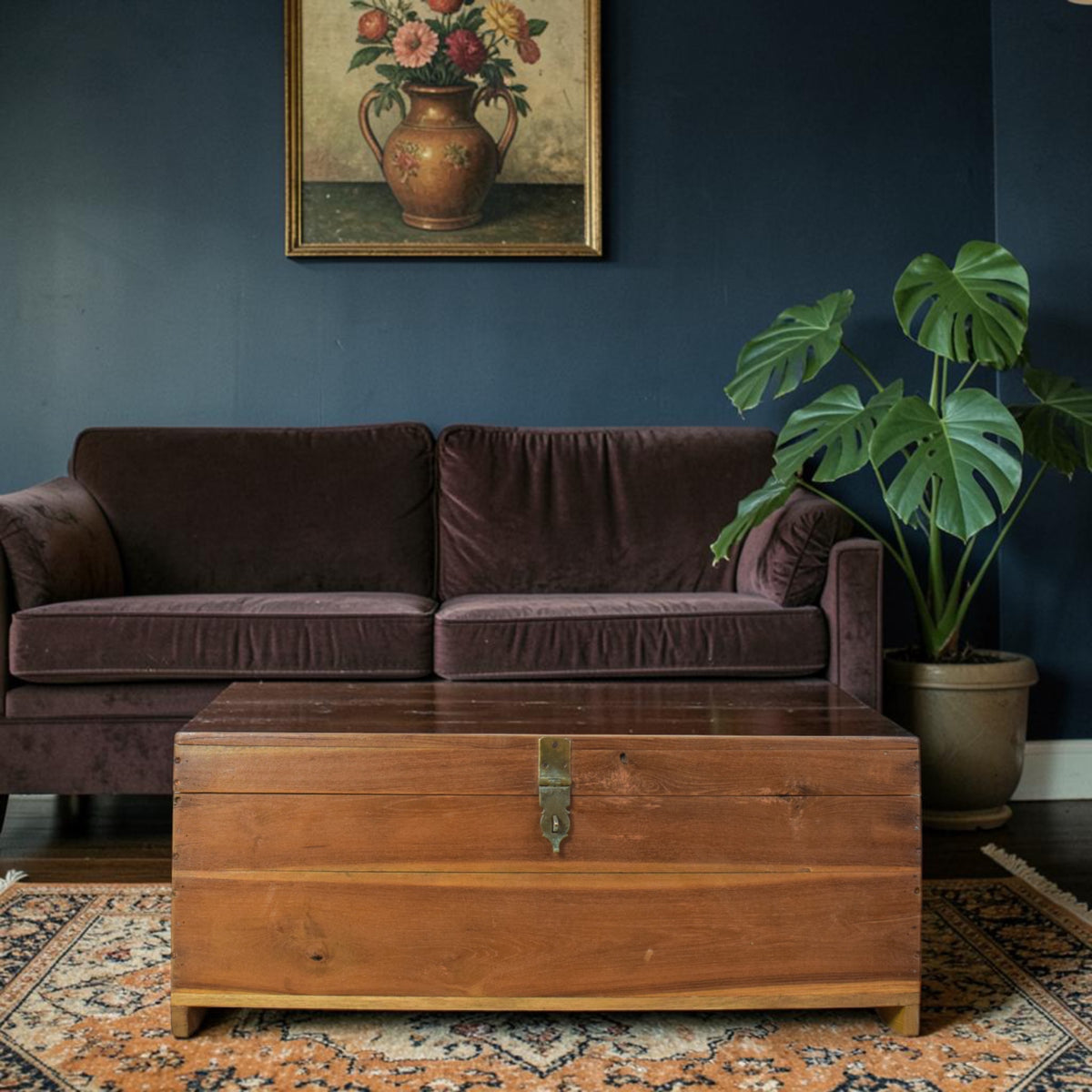 Vintage Rustic Wooden Chest Box