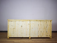 Vintage Rustic Bleached Wood Cupboard Cabinet Sideboard