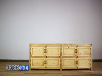 Vintage Rustic Bleached Wood Cupboard Cabinet Sideboard