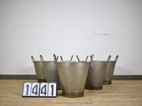 MILLWARDS® Handmade Vintage Style Galvanised Metal Olive Bucket Planter - 40 cm