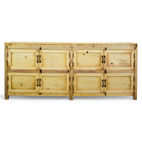 Vintage Rustic Bleached Wood Cupboard Cabinet Sideboard