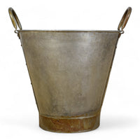 MILLWARDS® Handmade Vintage Style Galvanised Metal Olive Bucket Planter - 40 cm