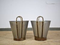 MILLWARDS® Handmade Vintage Style Galvanised Metal Olive Bucket Planter - 40 cm