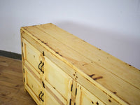 Vintage Rustic Bleached Wood Cupboard Cabinet Sideboard