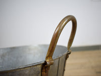 MILLWARDS® Handmade Vintage Style Galvanised Metal Olive Bucket Planter - 40 cm