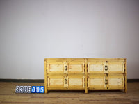 Vintage Rustic Bleached Wood Cupboard Cabinet Sideboard