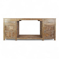 Large Vintage Wooden Sideboard Kitchen Island Cupboard