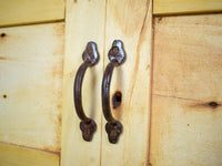 Vintage Rustic Bleached Wood Cupboard Cabinet Sideboard