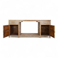 Large Vintage Wooden Sideboard Kitchen Island Cupboard