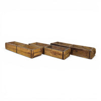 Vintage Indian Wooden Double Brick Mould Box