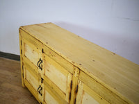 Vintage Rustic Bleached Wood Cupboard Cabinet Sideboard