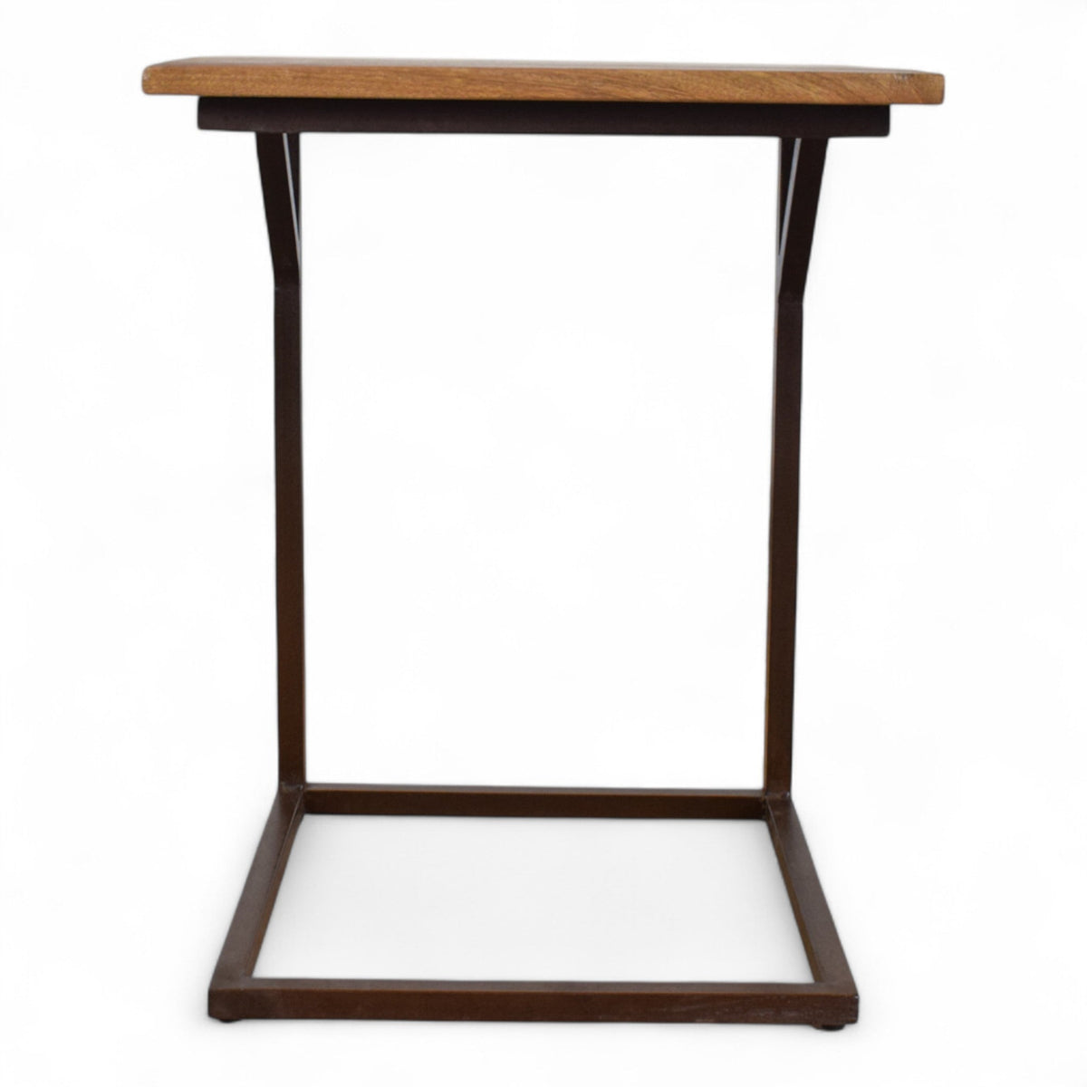 Reclaimed Vintage Style Metal and Wood Coffee Side Table Desk