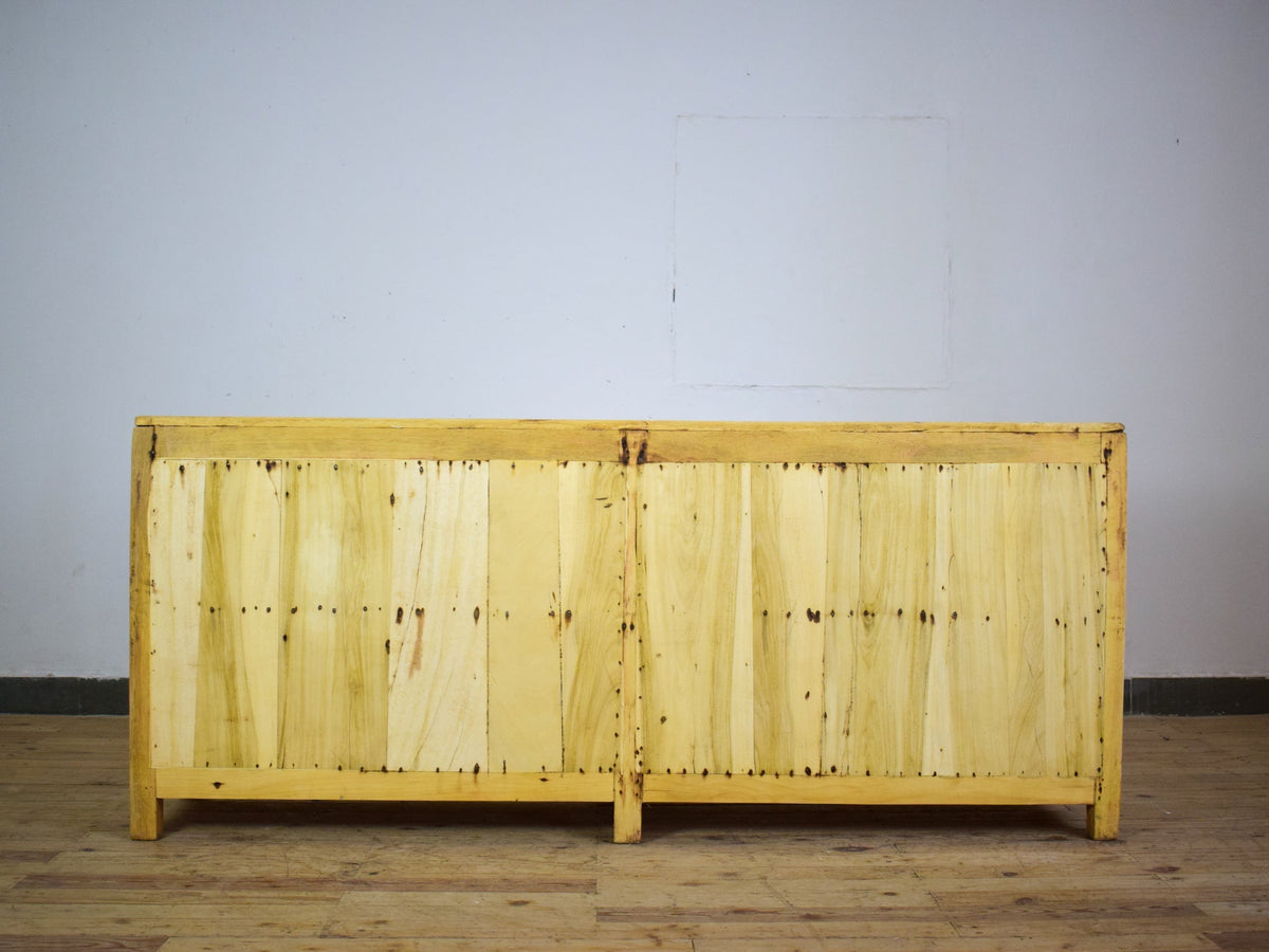 Vintage Rustic Bleached Wood Cupboard Cabinet Sideboard