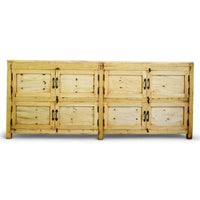 Vintage Rustic Bleached Wood Cupboard Cabinet Sideboard