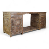 Large Vintage Wooden Sideboard Kitchen Island Cupboard