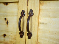 Vintage Rustic Bleached Wood Cupboard Cabinet Sideboard