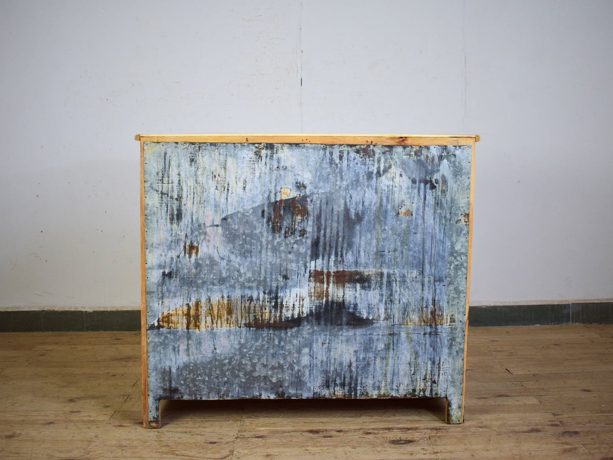 Rustic Vintage Glass Cupboard Cabinet