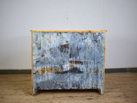 Rustic Vintage Glass Cupboard Cabinet