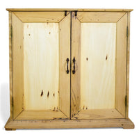Vintage Rustic Bleached Wood Cupboard Cabinet