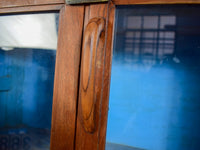 Vintage Rustic Wood and Metal Cupboard Cabinet