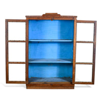 Vintage Rustic Wood and Metal Cupboard Cabinet