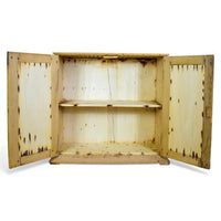 Vintage Rustic Bleached Wood Cupboard Cabinet