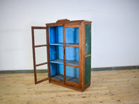 Vintage Rustic Wood and Metal Cupboard Cabinet